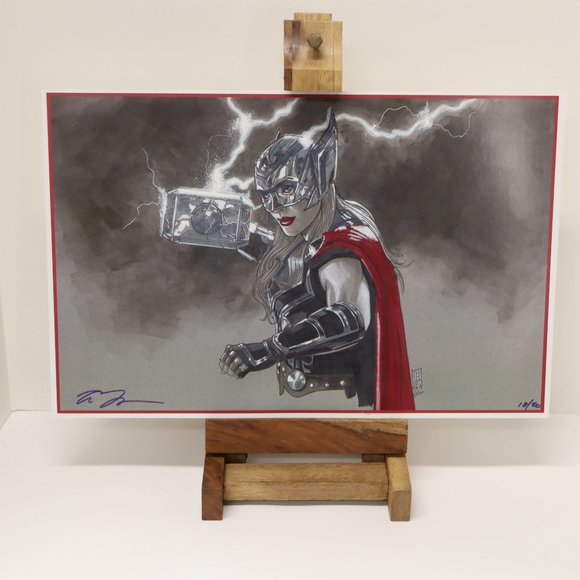 Jane Foster (Thor) 17"x11" Fine Art Print -Tom Hodges artist signed - LE #18/20 - Picture 1 of 10